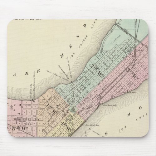 Map of Madison Wisconsin Mouse Pad