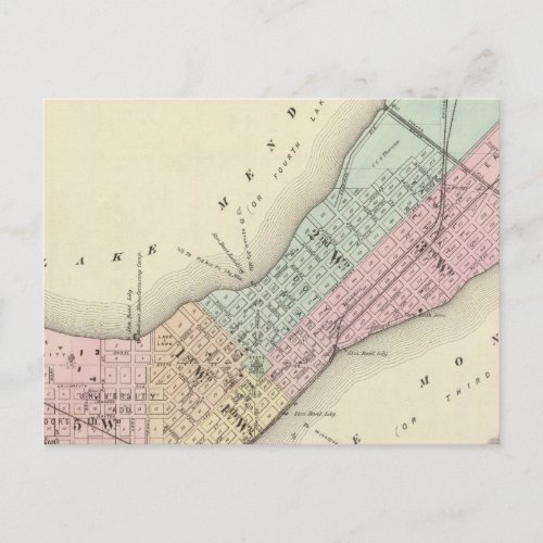 Map of Madison Wisconsin Postcard