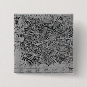 Map of Madrid Pinback Button