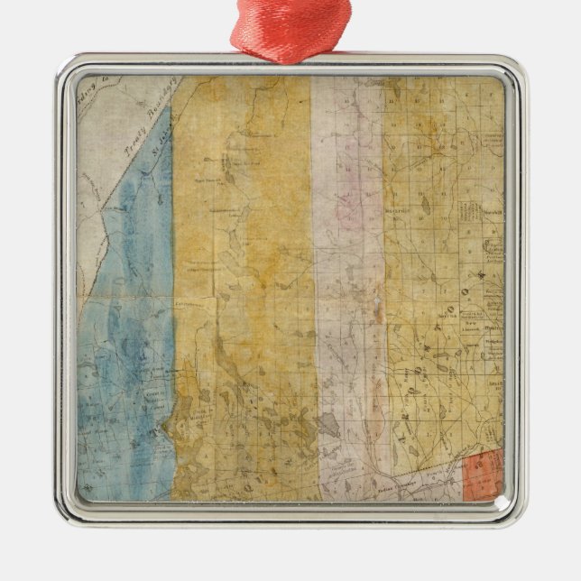 Map of Maine Metal Ornament (Front)