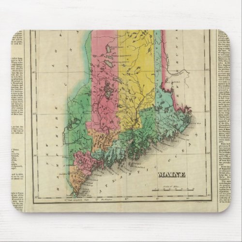 Map Of Maine Mouse Pad