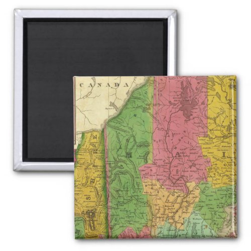 Map of Maine New Hampshire and Vermont Magnet