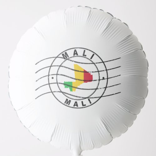 Map of Mali Postal Passport Stamp Travel Stamp Balloon