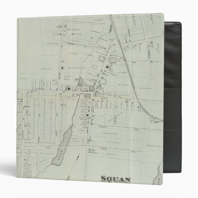 Map of Manasquan, New Jersey 3 Ring Binder (Front/Inside)