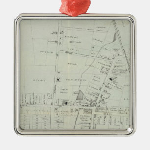 Map of Manasquan, New Jersey Metal Ornament