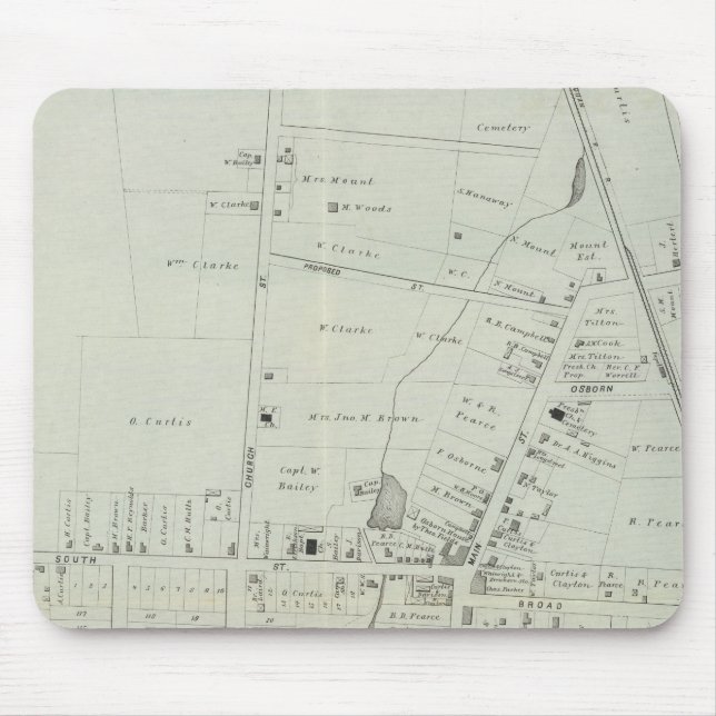 Map of Manasquan, New Jersey Mouse Pad (Front)