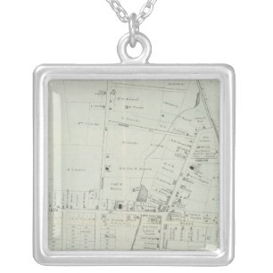 Map of Manasquan, New Jersey Silver Plated Necklace