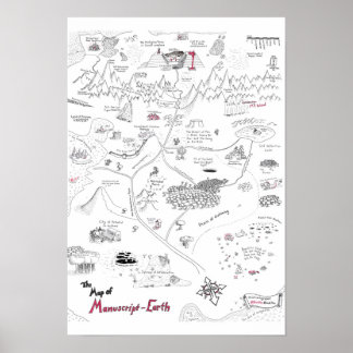 Map of Manuscript Earth Poster