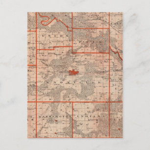 Map of Marion County, State of Iowa Postcard