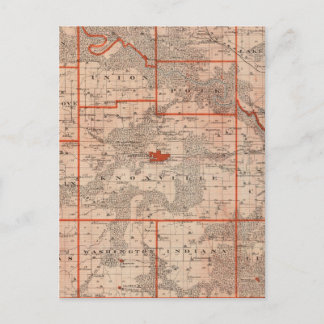 Map of Marion County, State of Iowa Postcard