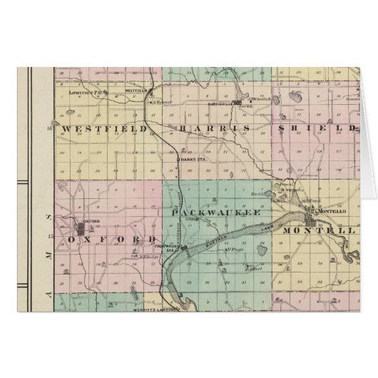 Map of Marquette County & Westfield Cards (Front Horizontal)