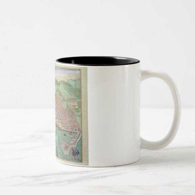 Map of Marseilles, from 'Civitates Orbis Terrarum' Two-Tone Coffee Mug (Right)