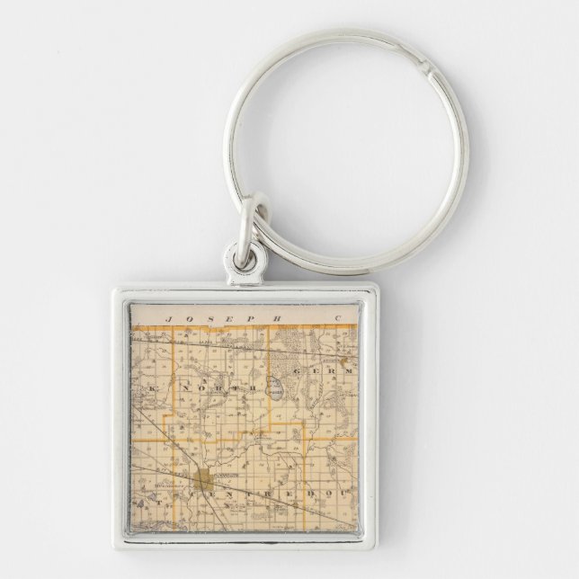 Map of Marshall County Keychain (Front)