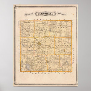Map of Marshall County Poster