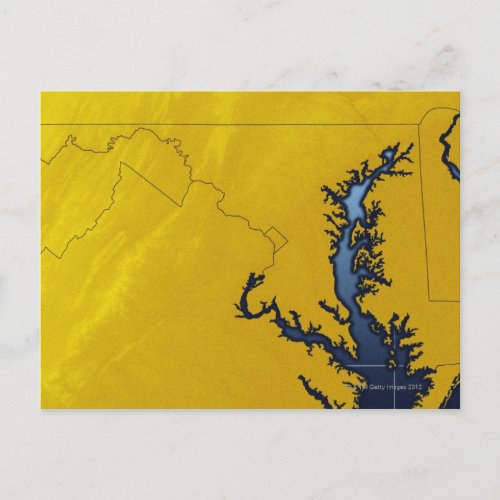 Map of Maryland 4 Postcard