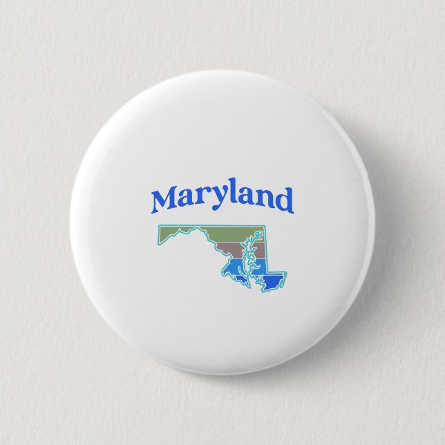 Map of Maryland Button (Front)
