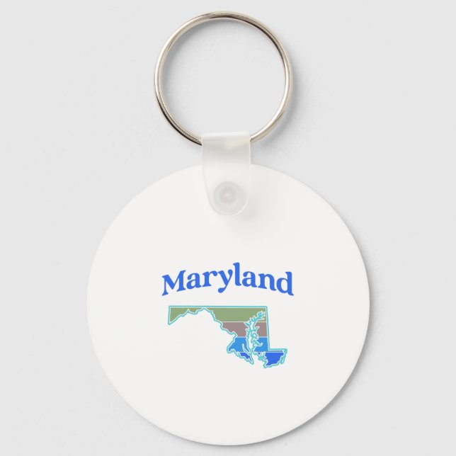 Map of Maryland  Keychain (Front)