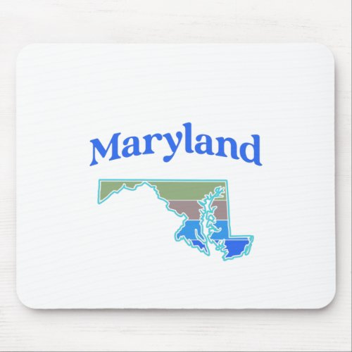 Map of Maryland Mouse Pad