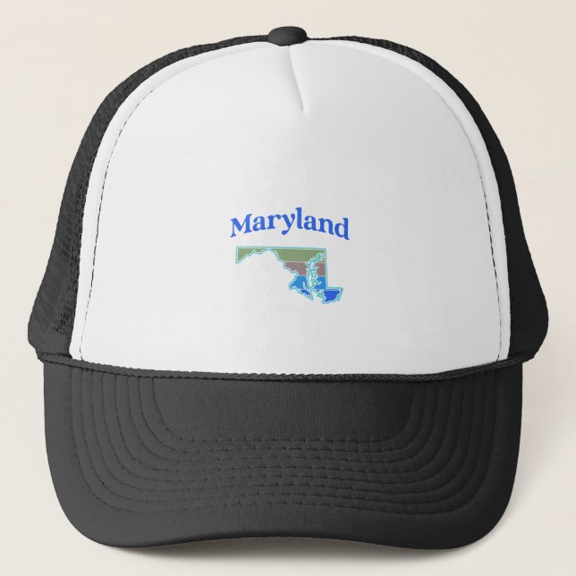 Map of Maryland Trucker Hat (Front)