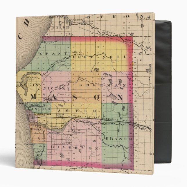Map of Mason County, Michigan Binder (Front/Inside)