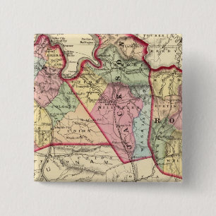 Map of Mason, Jackson, Roane counties Pinback Button