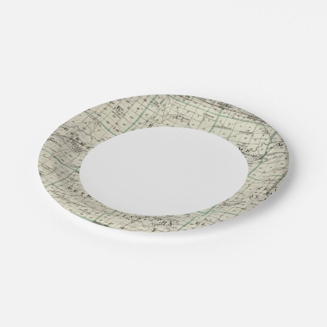 Map of McDonough County, Rushville Paper Plates (Angled)