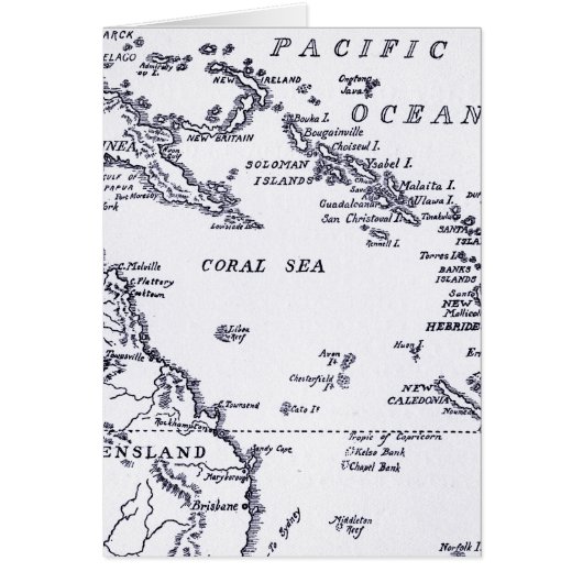 Map of Melanesia Cards (Front)
