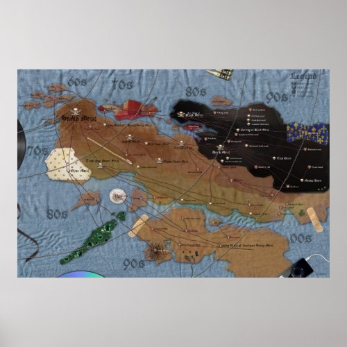 Map of Metal first edition Poster