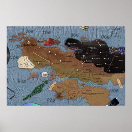 Map of Metal second edition Colossal Size Poster