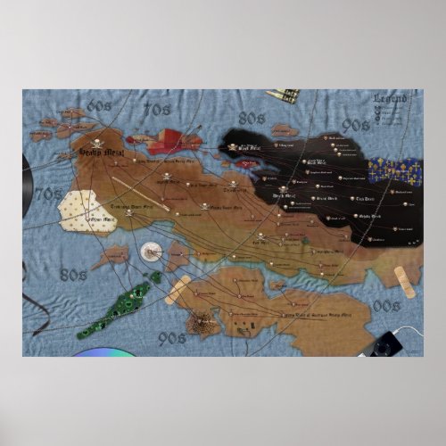 Map of Metal second edition Poster