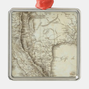 Map of Mexico and neighboring countries Metal Ornament