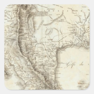 Map of Mexico and neighboring countries Square Sticker
