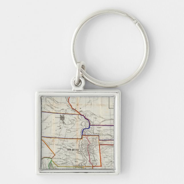 Map Of Mexico & California Keychain (Front)