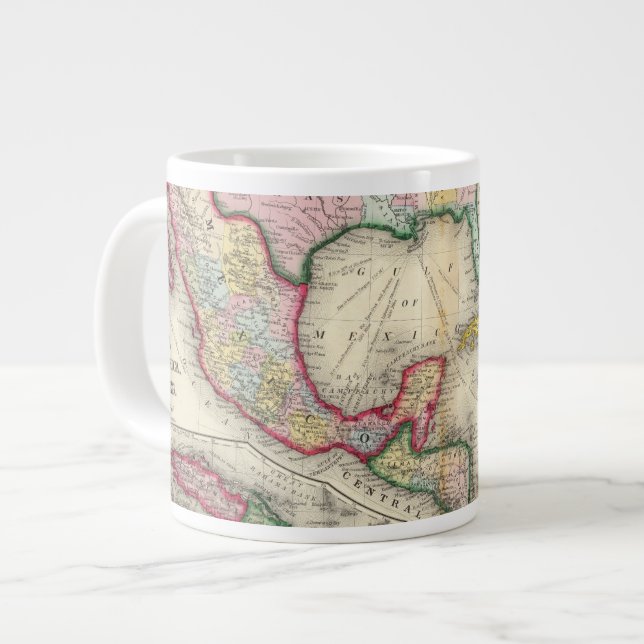 Map Of Mexico, Central America Giant Coffee Mug (Front Left)