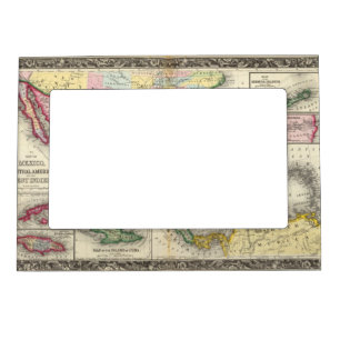 Map Of Mexico, Central America Magnetic Frame