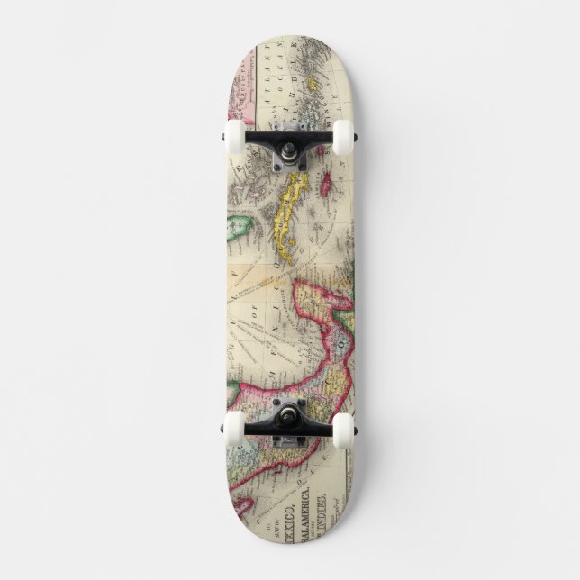 Map Of Mexico, Central America Skateboard Deck (Front)