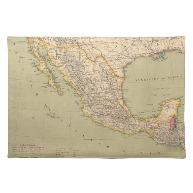 Map of Mexico Cloth Placemat (Front)
