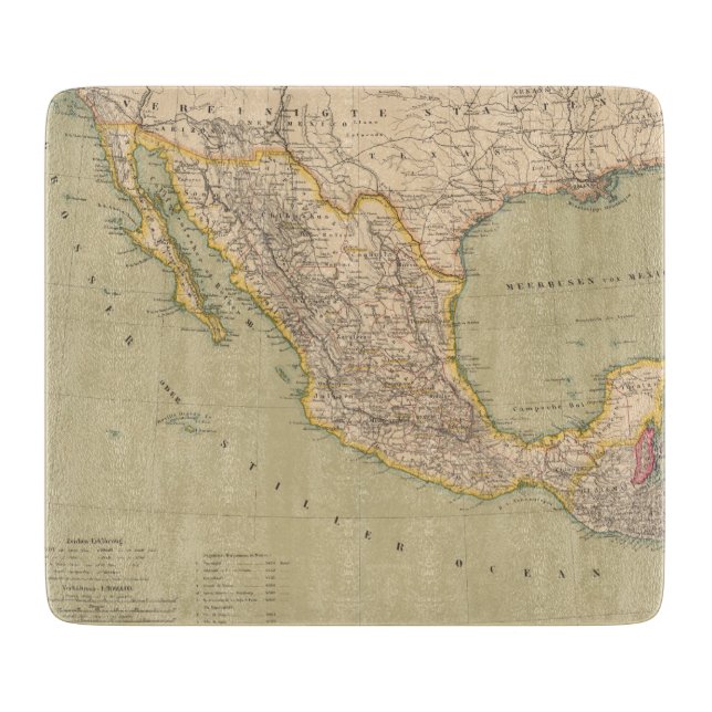 Map of Mexico Cutting Board (Front)