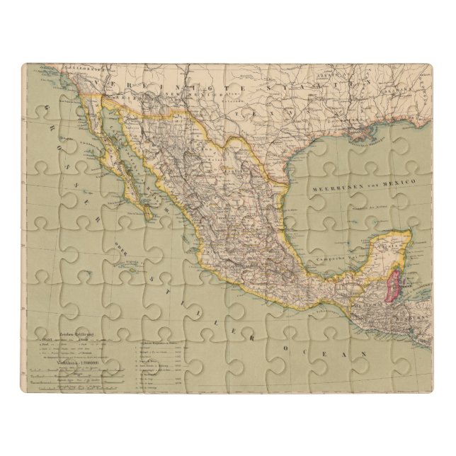 Map of Mexico Jigsaw Puzzle (Puzzle Horizontal)