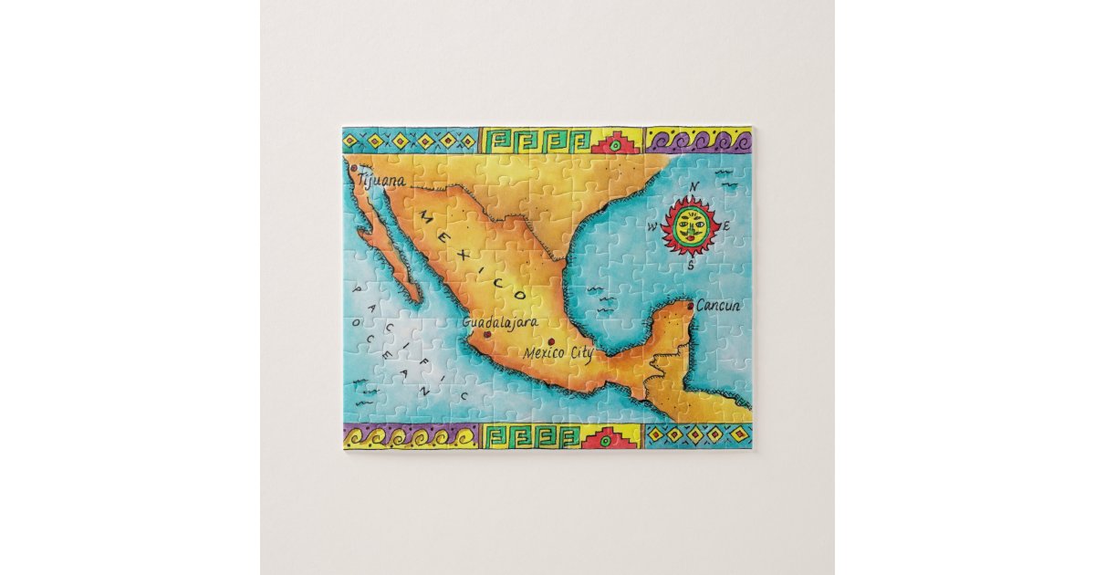 Map of Mexico Jigsaw Puzzle | Zazzle