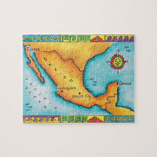 Map of Mexico Jigsaw Puzzle (Horizontal)