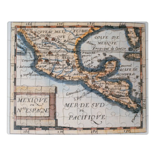 Map of Mexico or New Spain | 1625 Jigsaw Puzzle (Puzzle Horizontal)