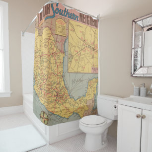 Map of Mexico - "Our Southern Neighbor" Shower Curtain