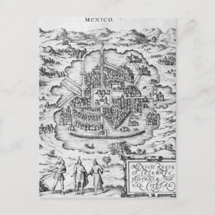 Map of Mexico Postcard