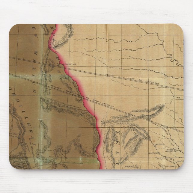 Map of Mexico Showing the Seat of War Mouse Pad (Front)