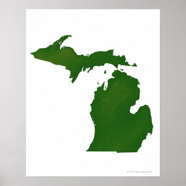 Map of Michigan Poster (Front)