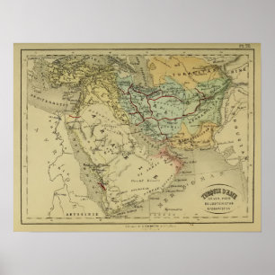 Map of Middle East Poster