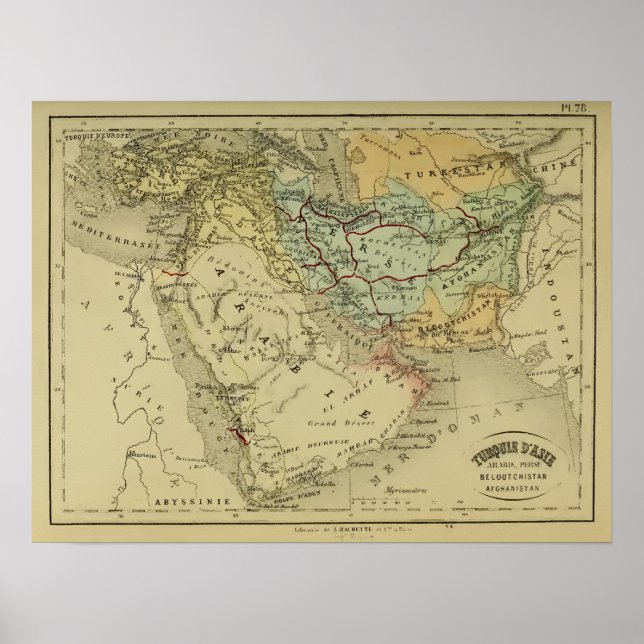 Map of Middle East Poster (Front)