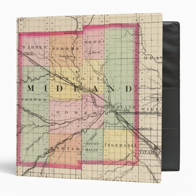 Map of Midland County, Michigan Binder (Front/Inside)