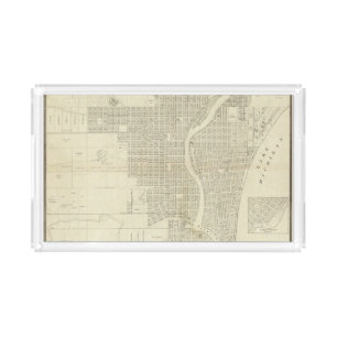 Map of Milwaukee Acrylic Tray